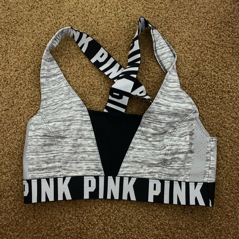 PINK CROSS-BACK SPORTS BRA